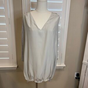 “GENDER BIAS” WOMEN’S V-NECK TUNIC ¾ SLEEVE TOP - SMALL